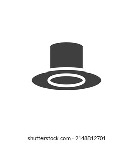 Vector sign of the top hat symbol is isolated on a white background. top hat icon color editable.