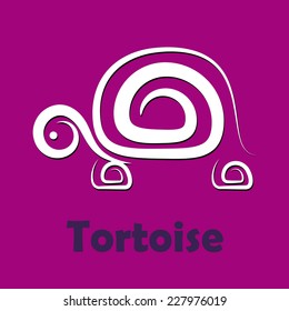 Vector sign Tortoise, slow company
