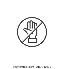 Vector sign of the touch symbol is isolated on a white background. touch icon color editable.