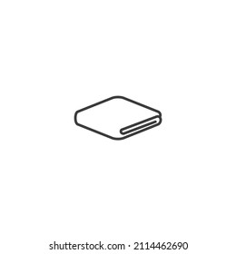 Vector sign of the towel symbol is isolated on a white background. towel icon color editable.