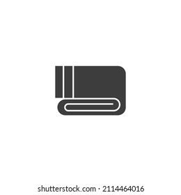 Vector sign of the towel symbol is isolated on a white background. towel icon color editable.