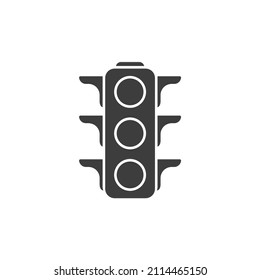 Vector sign of the Traffic lights symbol is isolated on a white background. Traffic lights icon color editable.