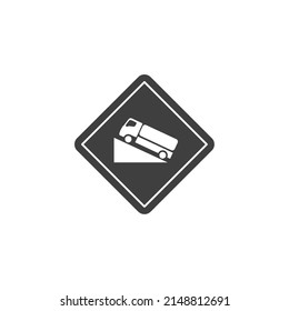 Vector sign of the traffic signs symbol is isolated on a white background. traffic signs icon color editable.