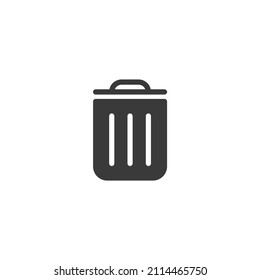 Vector sign of the trash symbol is isolated on a white background. trash icon color editable.