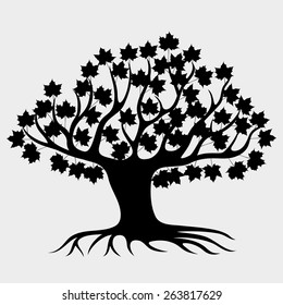 Vector sign. Tree.