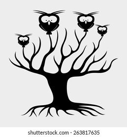 Vector sign. Tree.