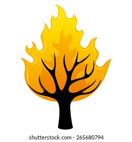 Vector sign. Tree.