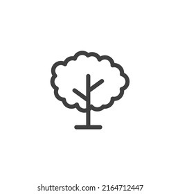 Das Vektorzeichen des Baumzeichens ist einzeln auf weißem Hintergrund. Baum-Symbol-Farbe editierbar.