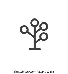 Vector sign of the tree symbol is isolated on a white background. tree icon color editable.