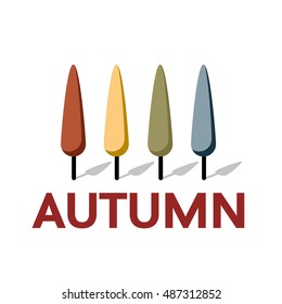 Vector sign trees in autumn 