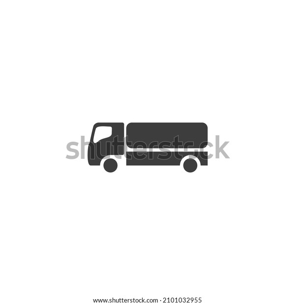 Vector sign of the truck\
car symbol is isolated on a white background. truck car icon color\
editable.