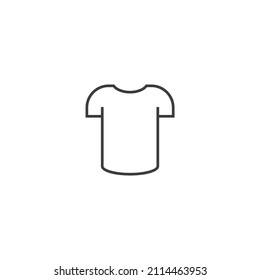 Vector sign of the t-shirt symbol is isolated on a white background. t-shirt icon color editable.