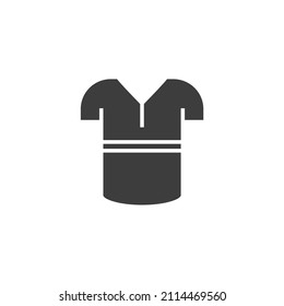 Vector sign of the t-shirt symbol is isolated on a white background. t-shirt icon color editable.