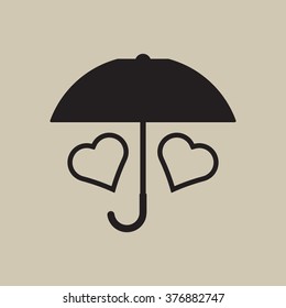 Vector sign two hearts