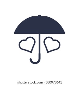 Vector sign two hearts