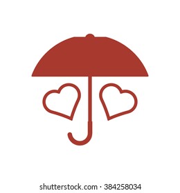 Vector sign two hearts