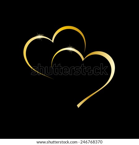 Vector sign two hearts