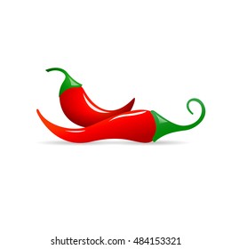 Vector sign two red chili