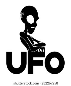 Vector sign. UFO.