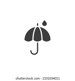 Vector sign of the umbrella symbol is isolated on a white background. umbrella icon color editable.