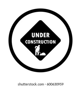 Vector sign under construction,