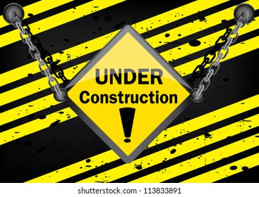 Vector sign under construction, eps10