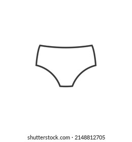 Vector sign of the underpant symbol is isolated on a white background. underpant icon color editable.