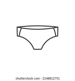 Vector sign of the underpant symbol is isolated on a white background. underpant icon color editable.