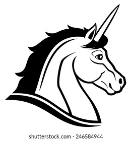 Vector sign. Unicorn.