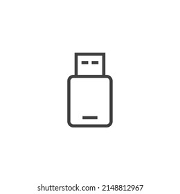 El signo vectorial del símbolo usb está aislado en un fondo blanco. color de icono usb editable.