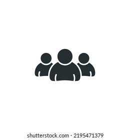 Vector sign of user symbol is isolated on a white background. user icon color editable.