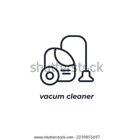 Vector sign vacum cleaner symbol is isolated on a white background. icon color editable.
