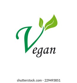 Vector sign vegan