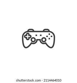Vector sign of the Video game controller symbol is isolated on a white background. Video game controller icon color editable.