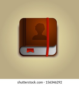 Vector sign of vintage paper phone book 