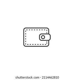 El símbolo vectorial de la cartera está aislado en un fondo blanco. color de icono de cartera modificable.