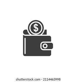 Vector sign of the wallet symbol is isolated on a white background. wallet icon color editable.