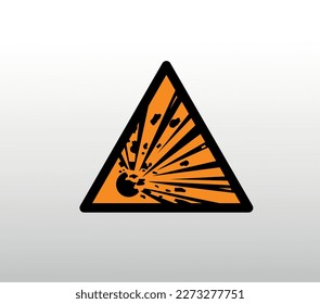 Vector sign of Warning of explosive substances