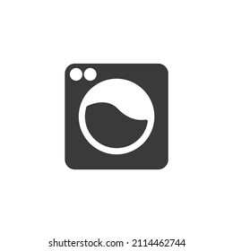 Vector sign of the Washing machine symbol is isolated on a white background. Washing machine icon color editable.