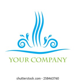 Vector sign water, concept of Spa and Beauty Farm