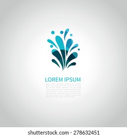 Vector sign Water splash