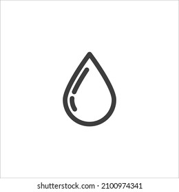 Vector sign of the waterdrop symbol is isolated on a white background. flag icon color editable.