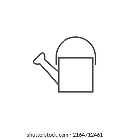 Vector sign of The watering can symbol is isolated on a white background. The watering can icon color editable.