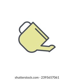 Vector sign of the watering can symbol isolated on a white background. icon color editable.
