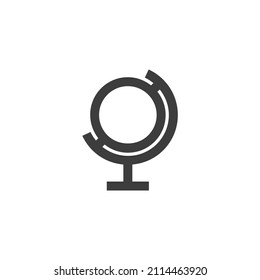 Vector sign of the Web internet and globe symbol is isolated on a white background. Web internet and globe icon color editable.