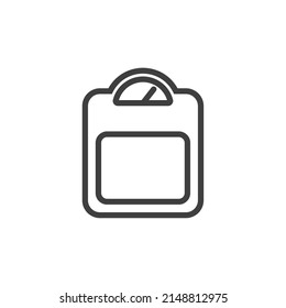 Vector sign of the Weight Scale symbol is isolated on a white background. Weight Scale icon color editable.