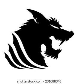 Vector sign. Werewolf.