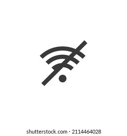 Vector sign of the wifi signal strength symbol is isolated on a white background. wifi signal strength icon color editable.