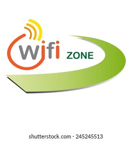Vector sign wifi zone