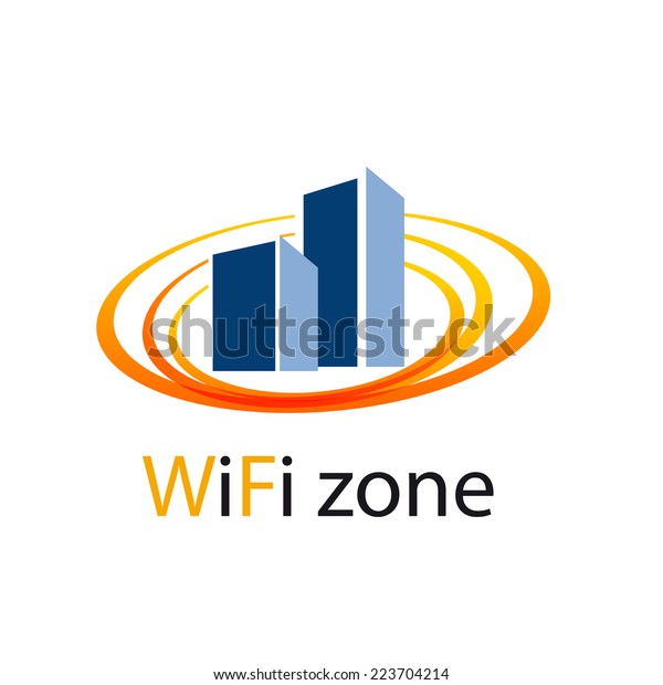 Vector Sign Wifi Zone City Stock Vector Royalty Free 223704214